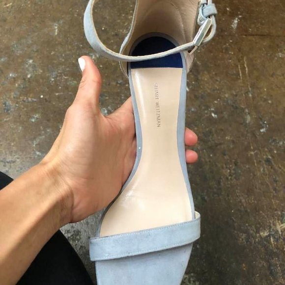Stuart Weitzman Blue Strappy Heels - Picture 5 of 7